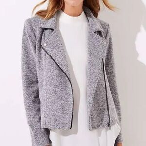 Loft Gray Boucle Moto Jacket